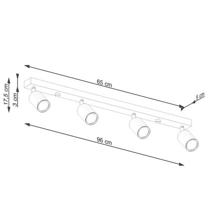 Plafondlamp VERDO 4 wit