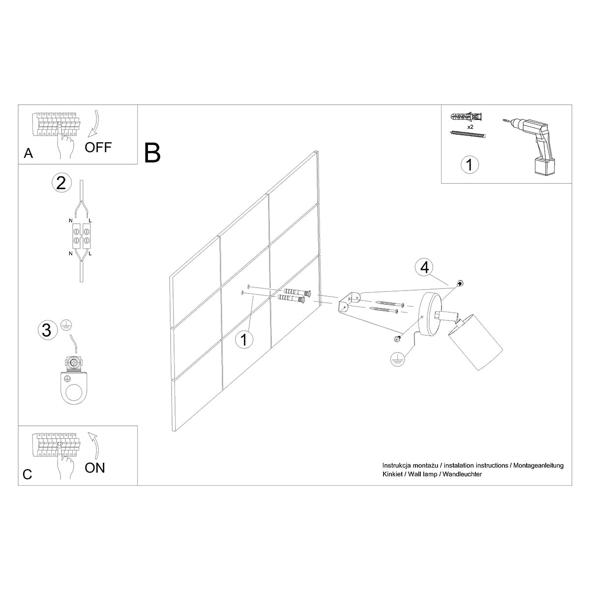 Wandlamp VERDO zwart