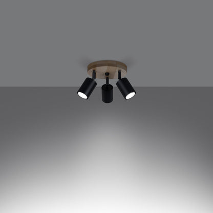 Plafondlamp VERDO 3P zwart