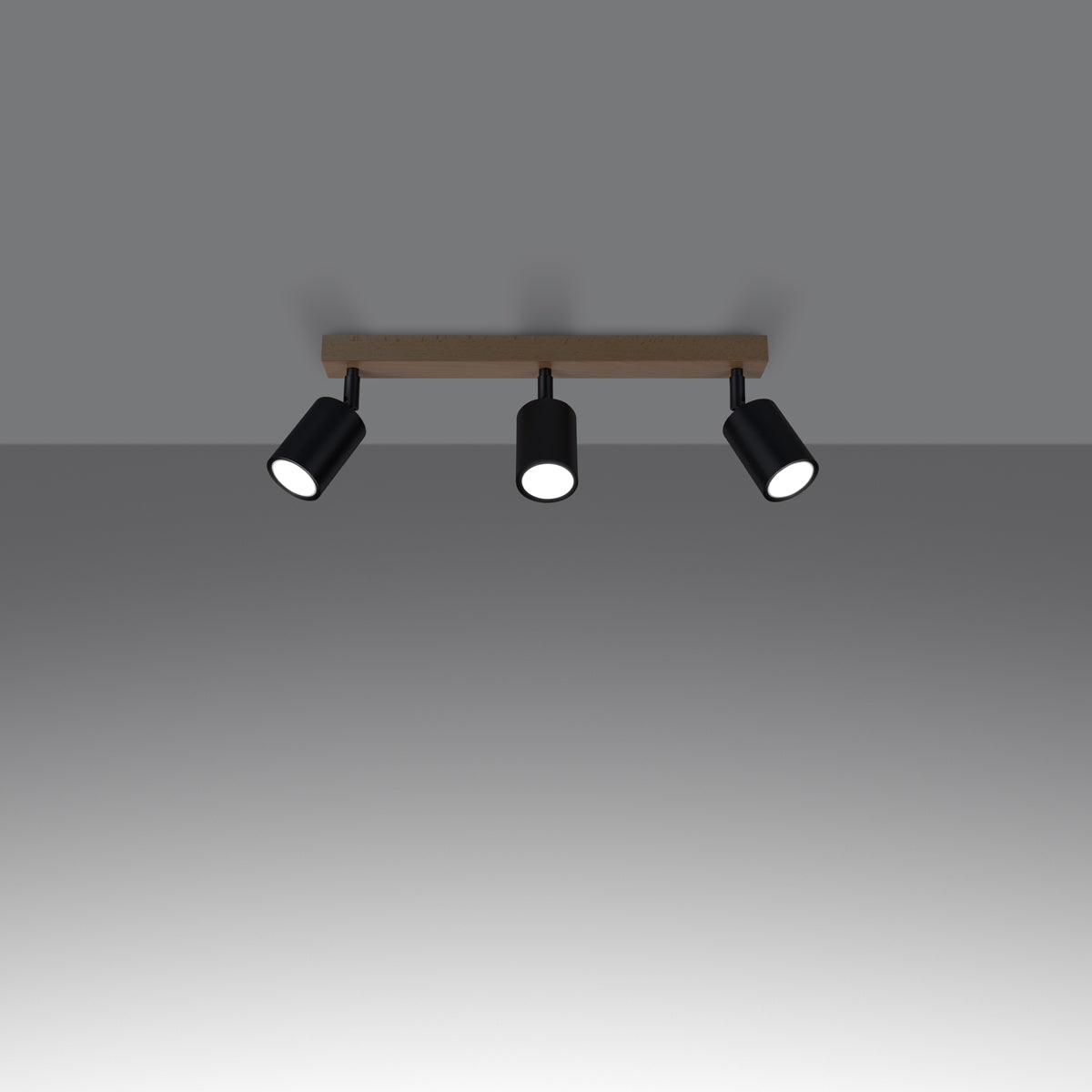 Plafondlamp VERDO 3L zwart