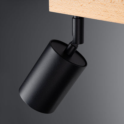 Plafondlamp VERDO 3L zwart