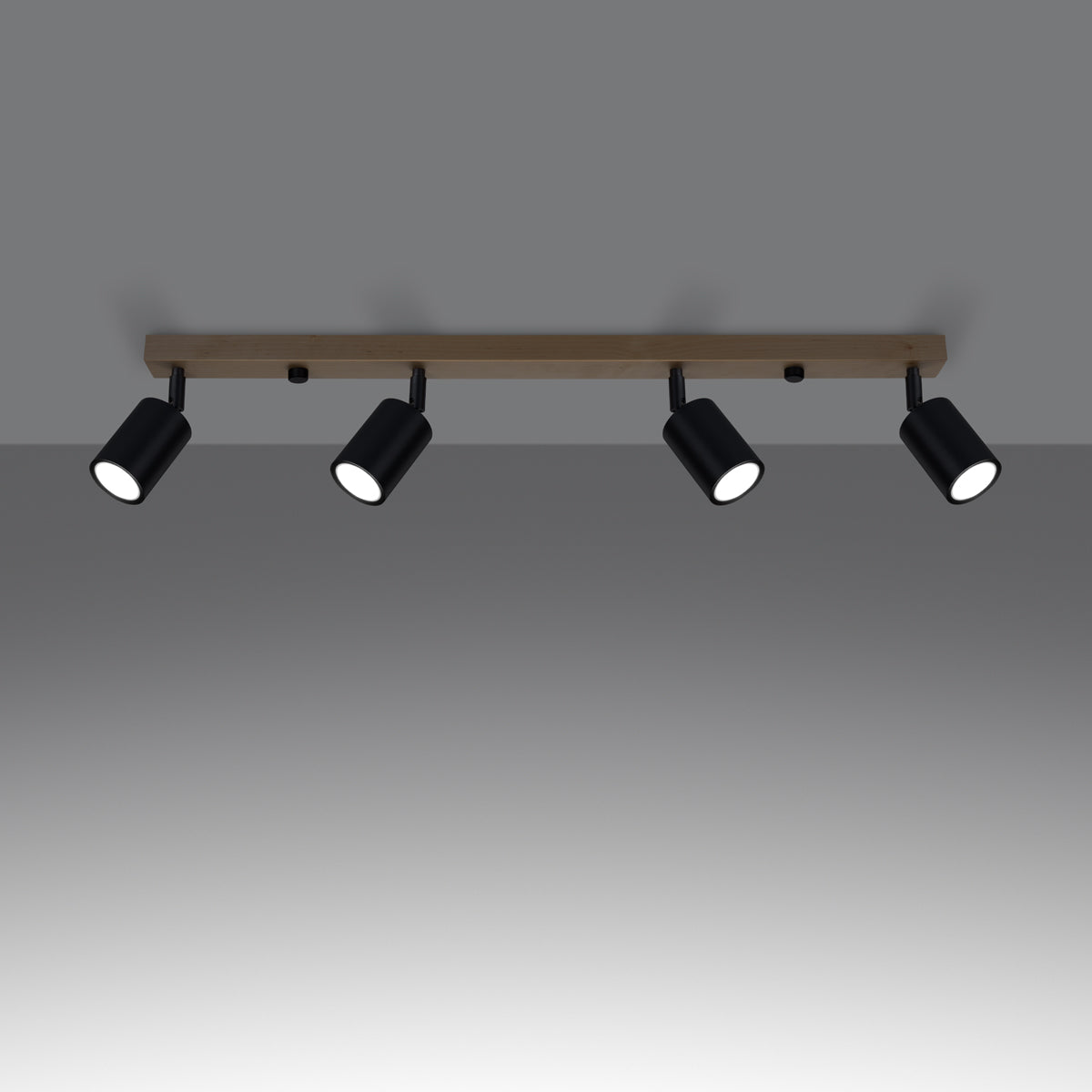 Plafondlamp VERDO 4 zwart