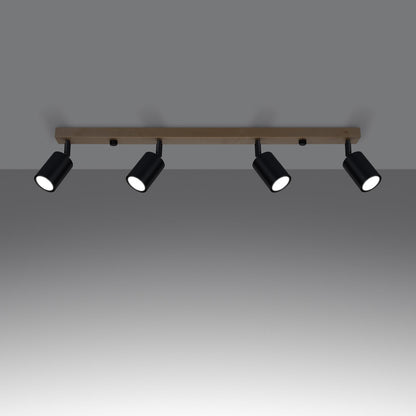 Plafondlamp VERDO 4 zwart