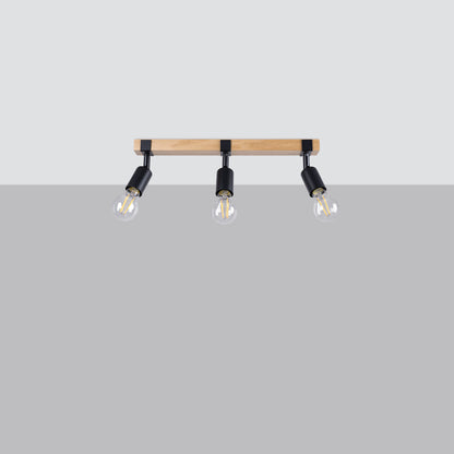 Plafondlamp ZUCA 3 zwart