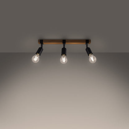 Plafondlamp ZUCA 3 zwart