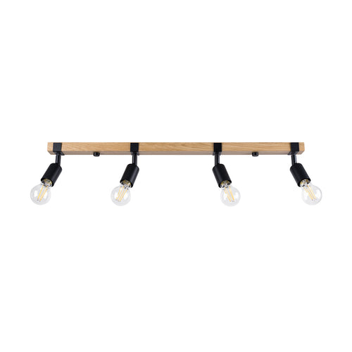 Plafondlamp ZUCA 4 zwart