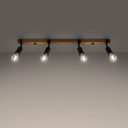 Plafondlamp ZUCA 4 zwart