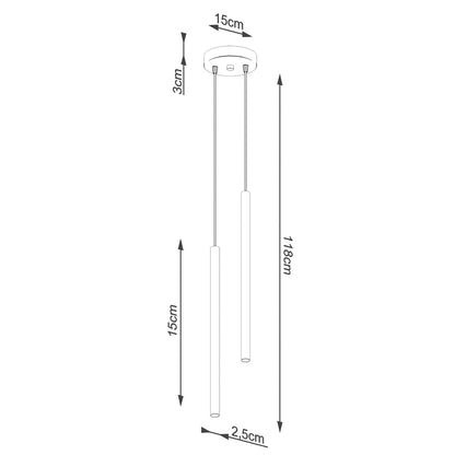 Hanglamp PASTELO 2 wit