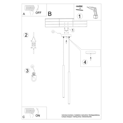 Hanglamp PASTELO 2 zwart