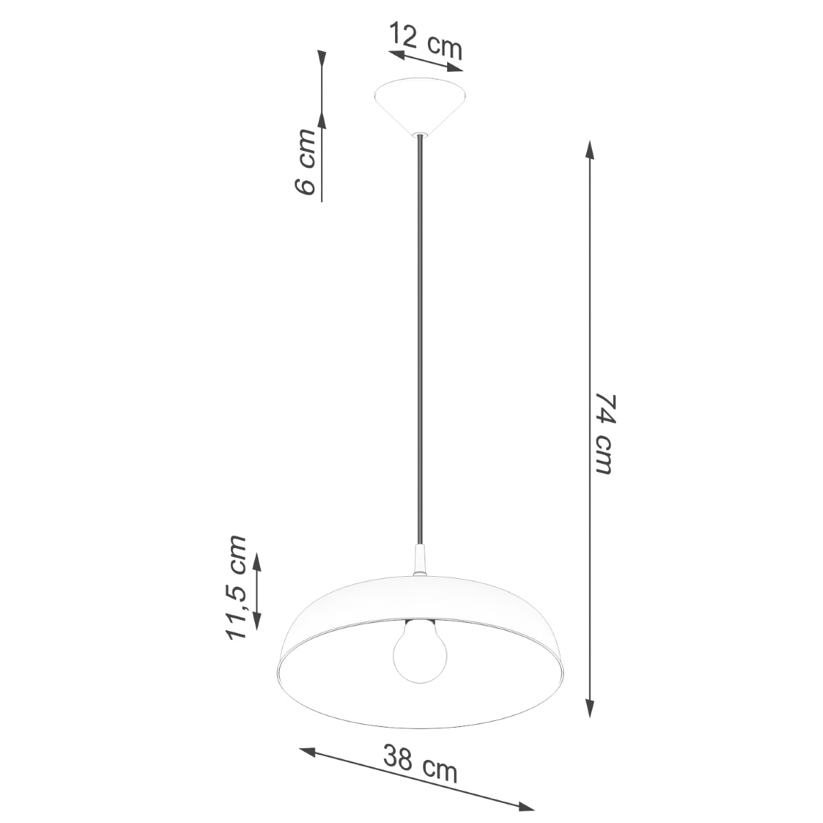 Hanglamp GINA wit