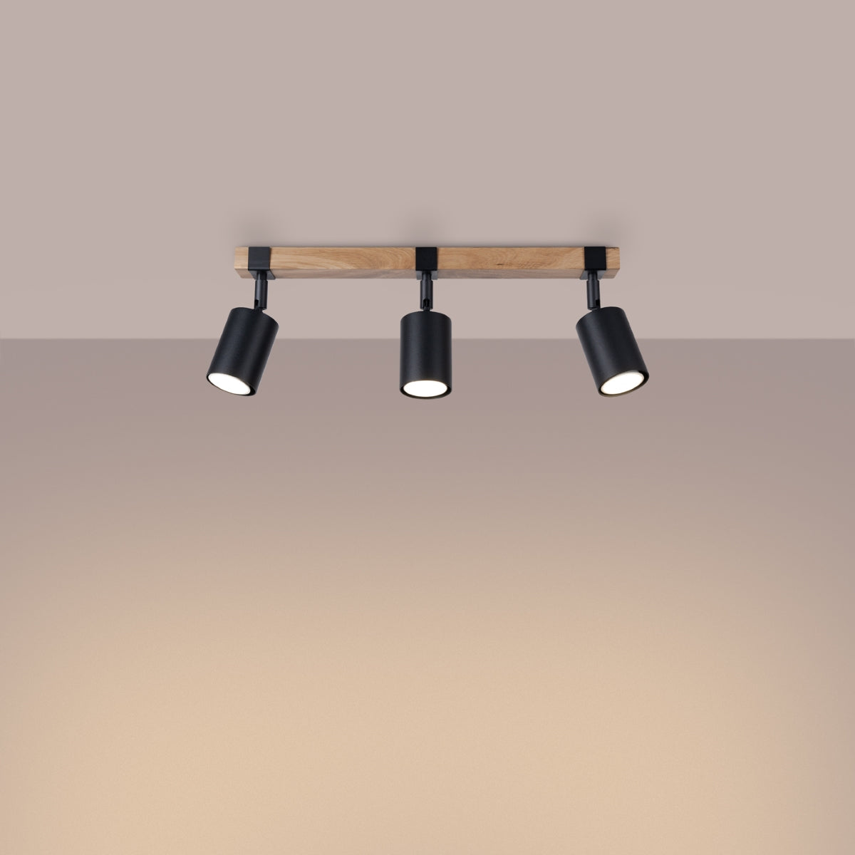 Plafondlamp FAGER 3 zwart