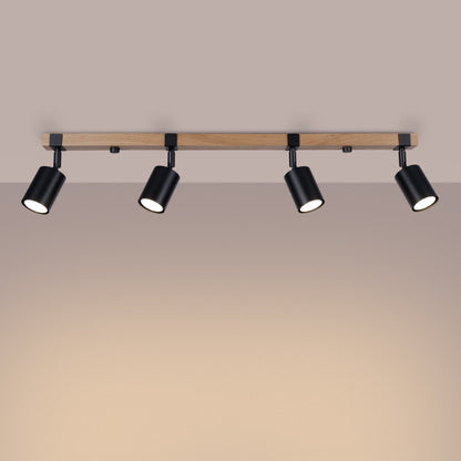 Plafondlamp FAGER 4L zwart