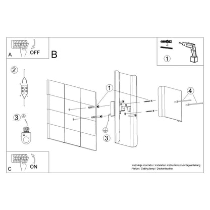 Wandlamp DURLIN wit