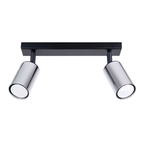 Plafondlamp WINX 2 zwart/chroom