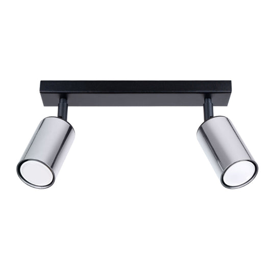 Plafondlamp WINX 2 zwart/chroom