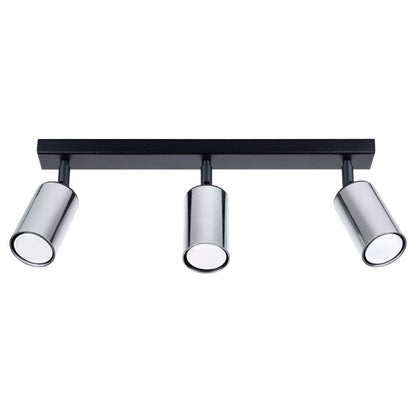 Plafondlamp WINX 3 zwart/chroom