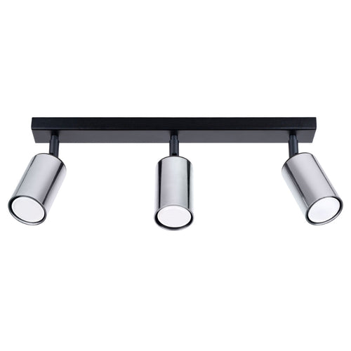 Plafondlamp WINX 3 zwart/chroom