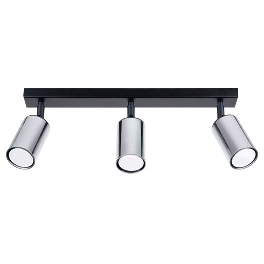 Plafondlamp WINX 3 zwart/chroom