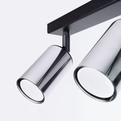 Plafondlamp WINX 3 zwart/chroom