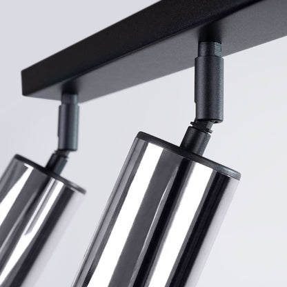 Plafondlamp WINX 3 zwart/chroom