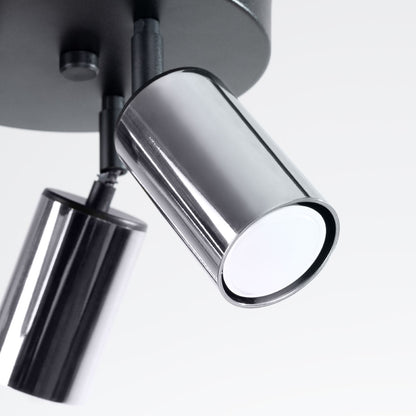 Plafondlamp WINX 3P zwart/chroom