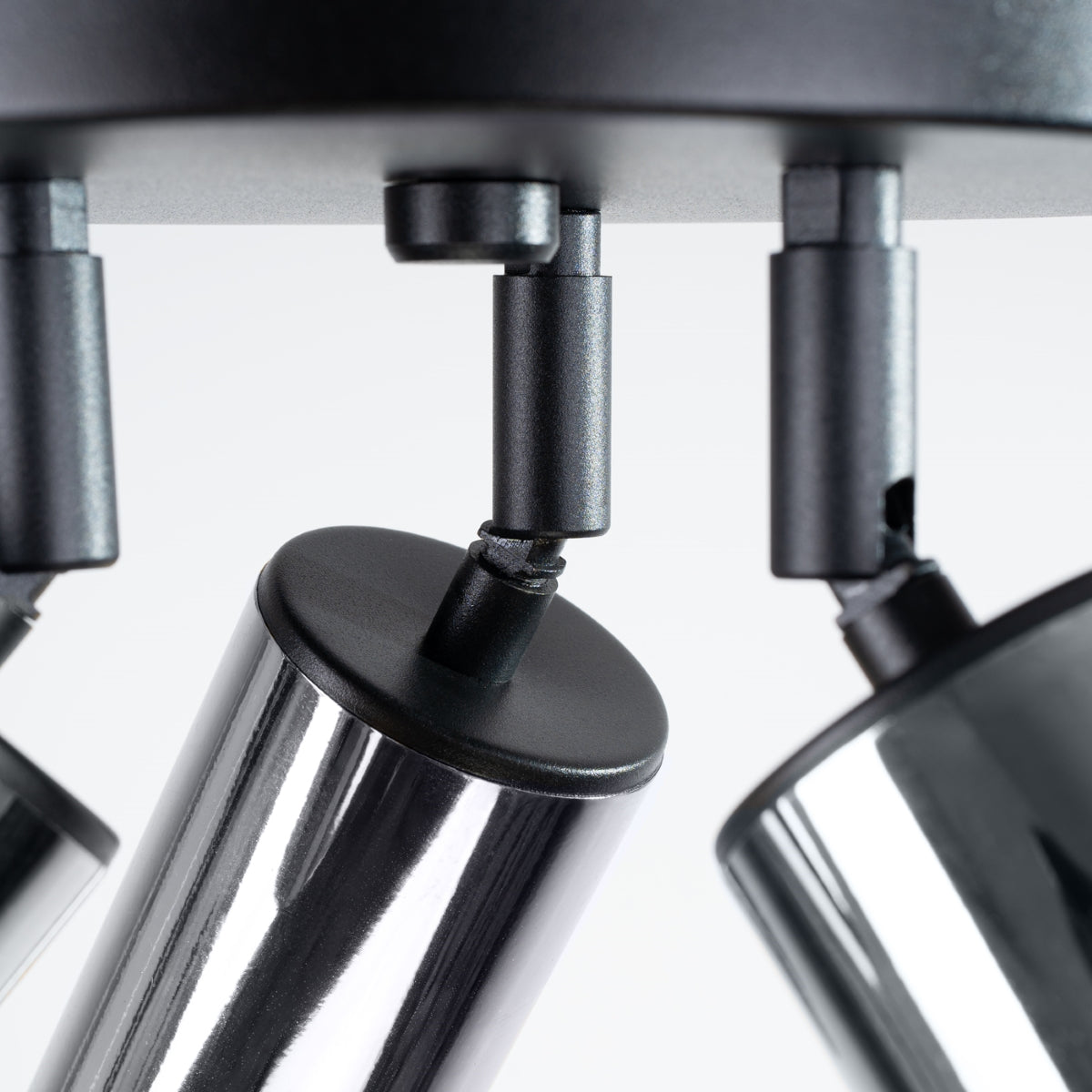 Plafondlamp WINX 3P zwart/chroom