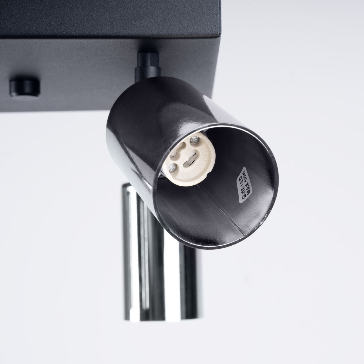 Plafondlamp WINX 4 zwart/chroom