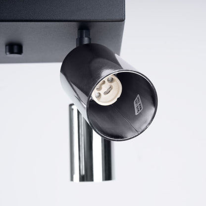 Plafondlamp WINX 4 zwart/chroom