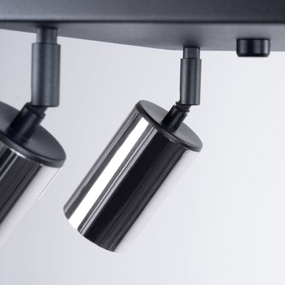 Plafondlamp WINX 4 zwart/chroom