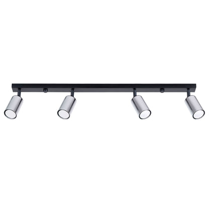 Plafondlamp WINX 4L zwart/chroom