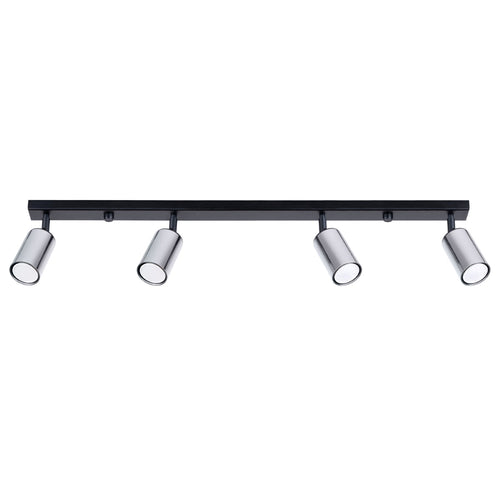 Plafondlamp WINX 4L zwart/chroom