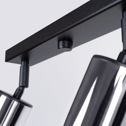 Plafondlamp WINX 4L zwart/chroom