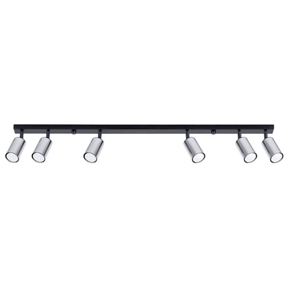 Plafondlamp WINX 6L zwart/chroom