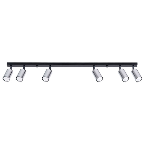 Plafondlamp WINX 6L zwart/chroom