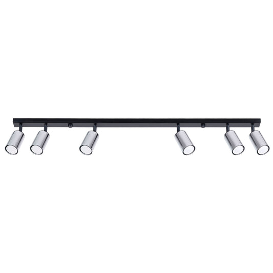 Plafondlamp WINX 6L zwart/chroom