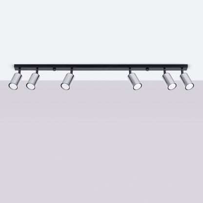Plafondlamp WINX 6L zwart/chroom