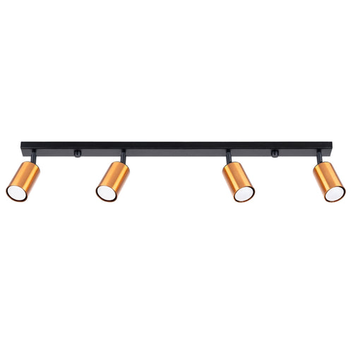Plafondlamp WINX 4L zwart/cooper