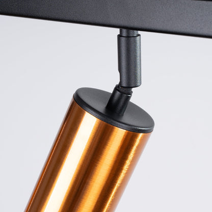 Plafondlamp WINX 4L zwart/cooper