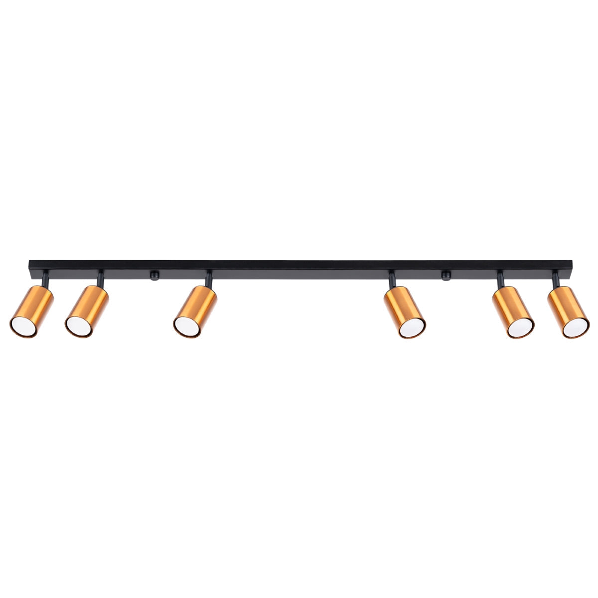 Plafondlamp WINX 6L zwart/cooper