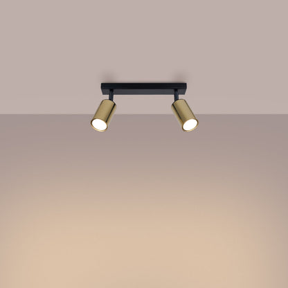 Plafondlamp WINX 2 zwart/goud
