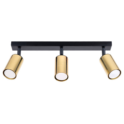 Plafondlamp WINX 3 zwart/cooper