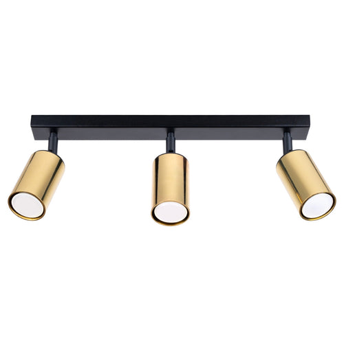 Plafondlamp WINX 3 zwart/cooper