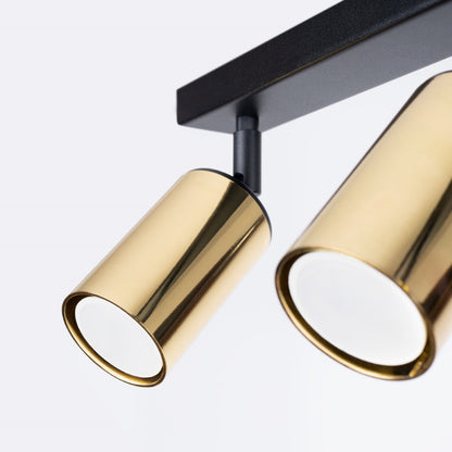 Plafondlamp WINX 3 zwart/cooper