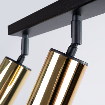 Plafondlamp WINX 3 zwart/cooper