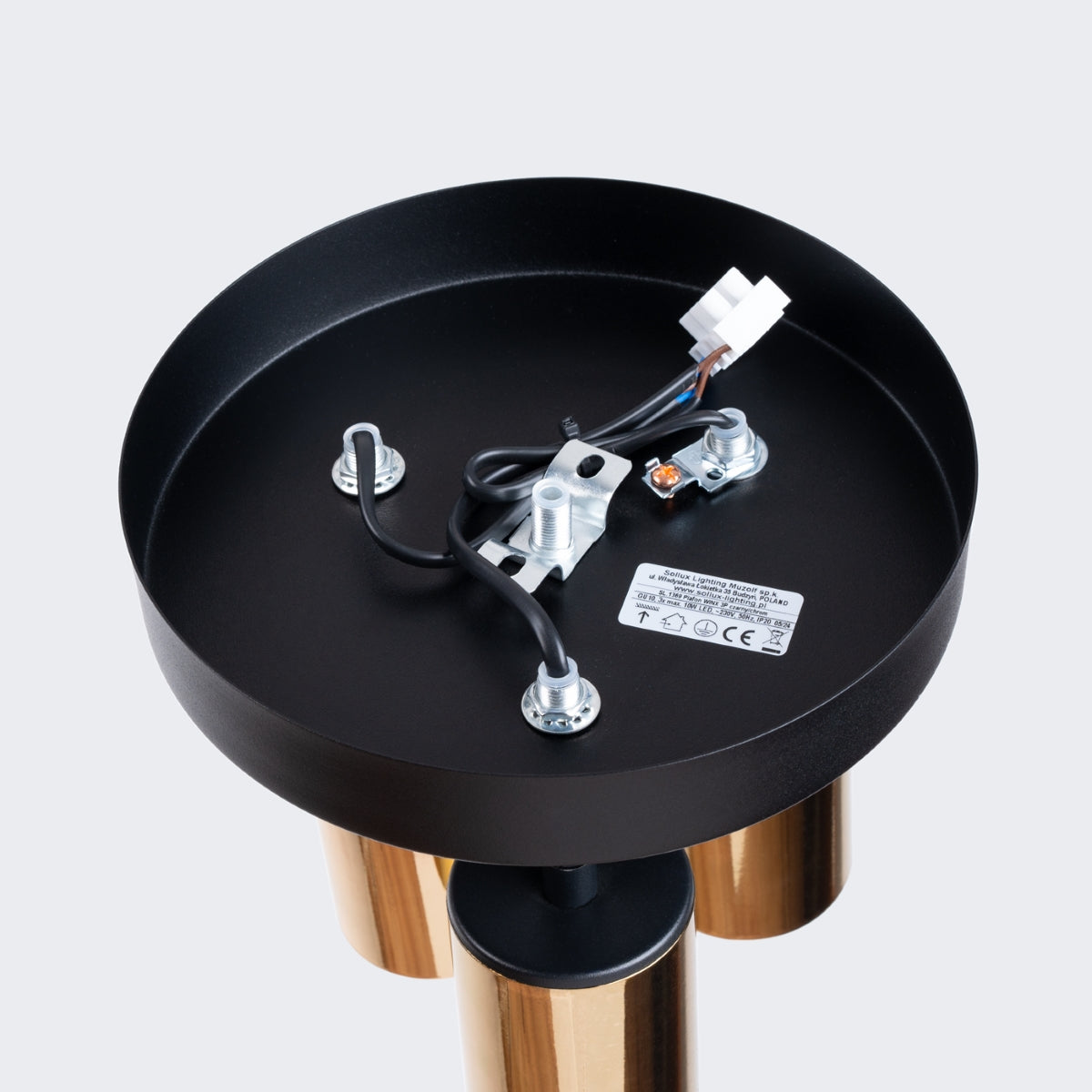 Plafondlamp WINX 3P zwart/goud