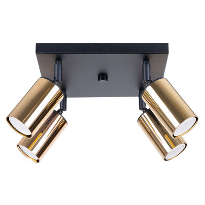 Plafondlamp WINX 4 zwart/goud