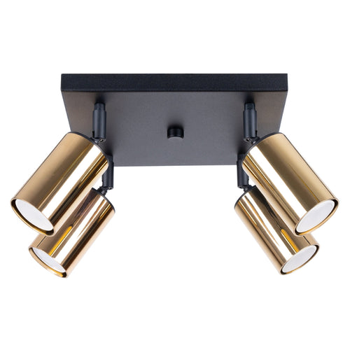Plafondlamp WINX 4 zwart/goud
