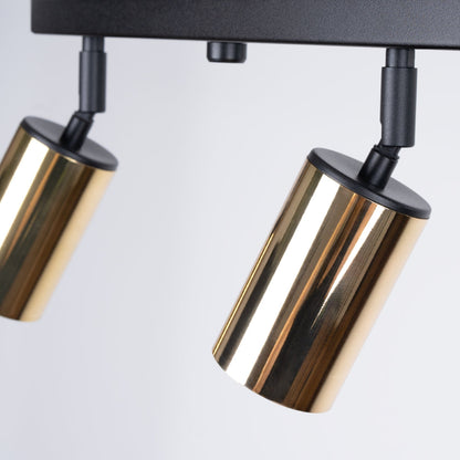 Plafondlamp WINX 4L zwart/goud