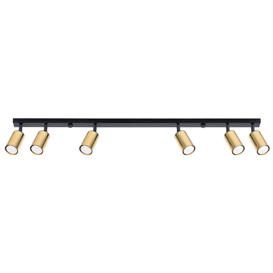Plafondlamp WINX 6L zwart/goud