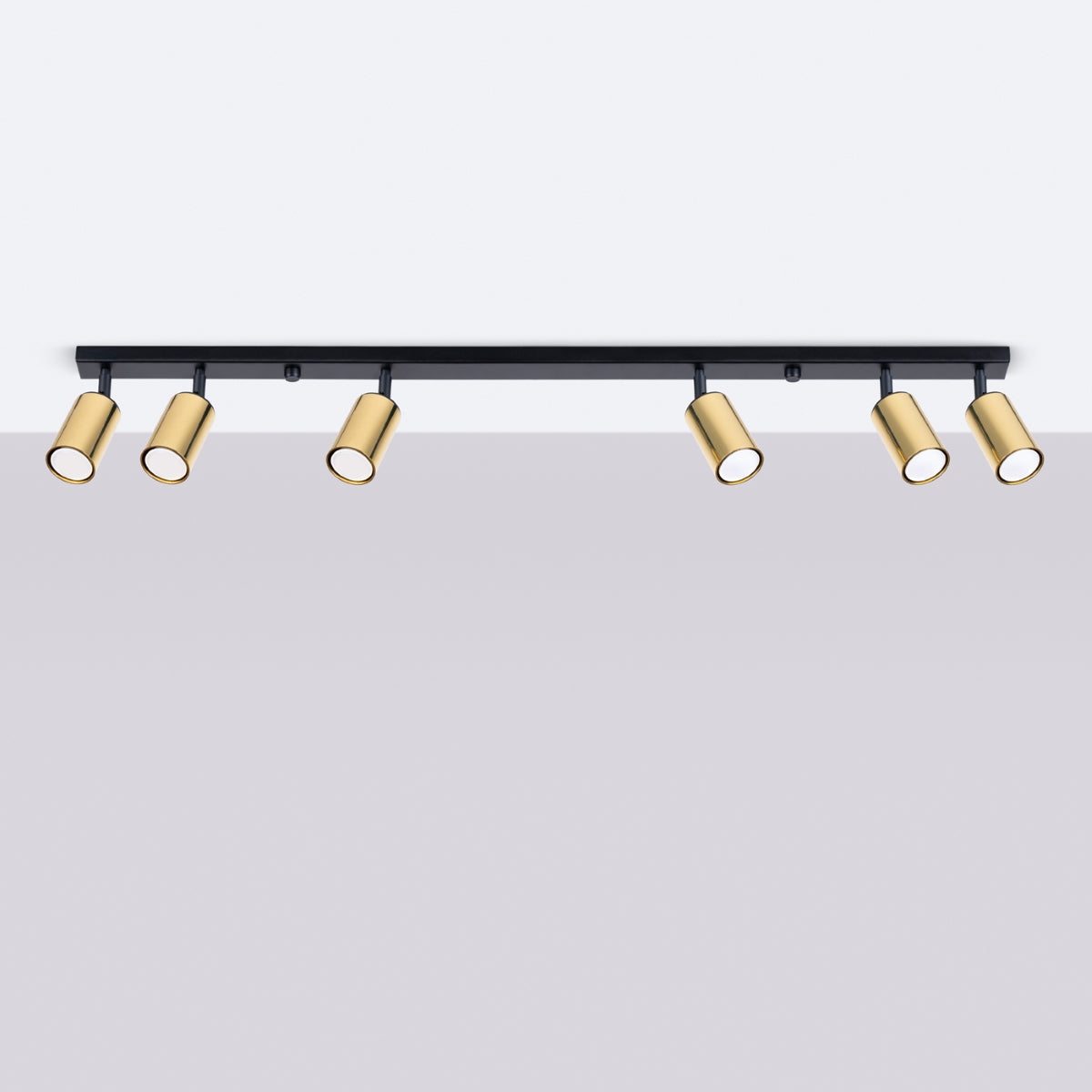 Plafondlamp WINX 6L zwart/goud